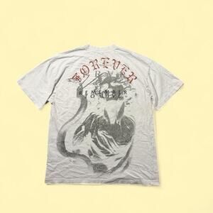 Y2k ink print pacsun white